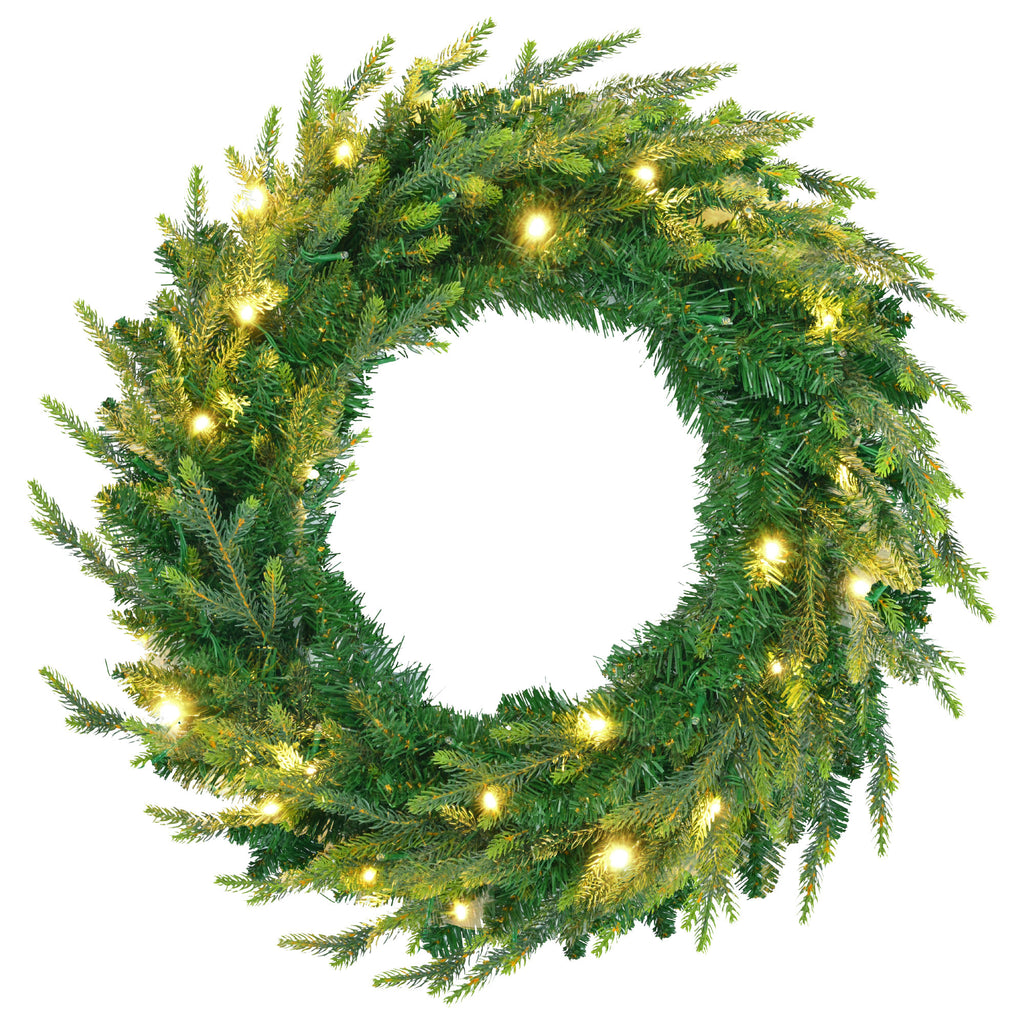 Christmas Tree With Garlands, Multi-Color LED Lights