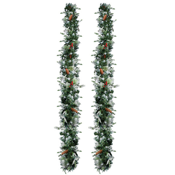 Snow Flocked Christmas Garlands