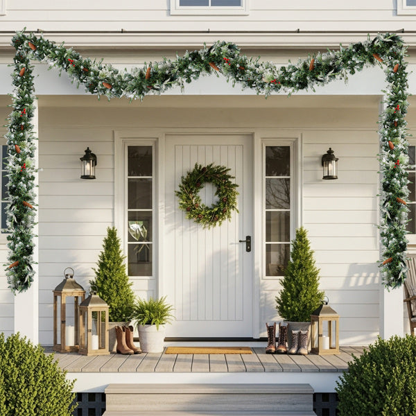 Snow Flocked Christmas Garlands