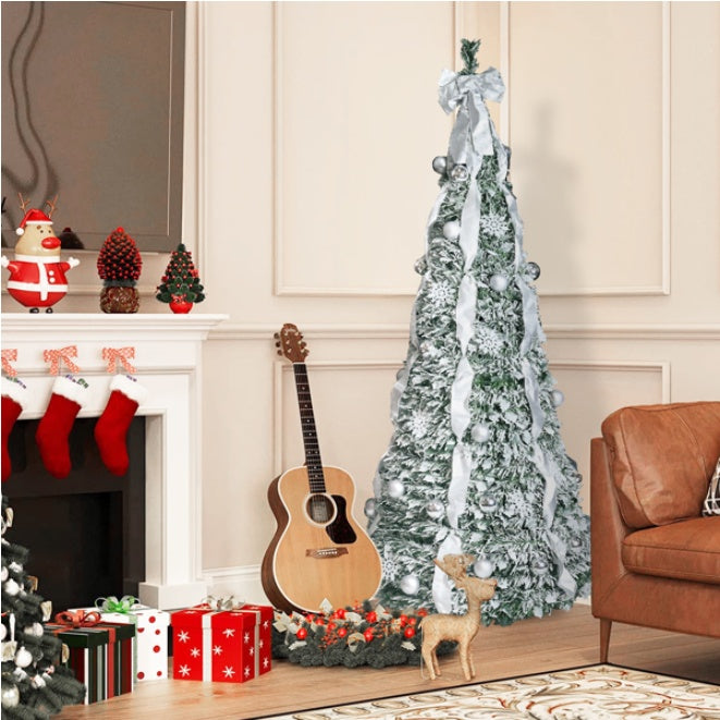 Christmas Tree 6ft Flock Up - Dollify