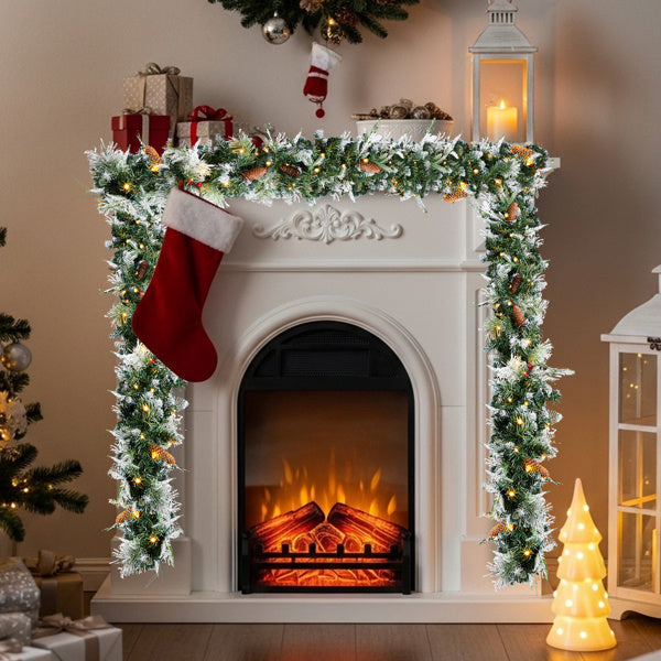 Snow Flocked Christmas Garlands