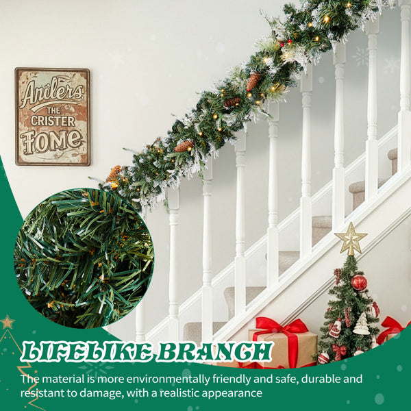 Snow Flocked Christmas Garlands
