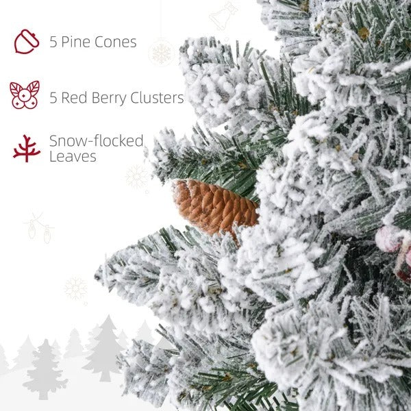 Christmas Wreath With Pine Cones And Berries