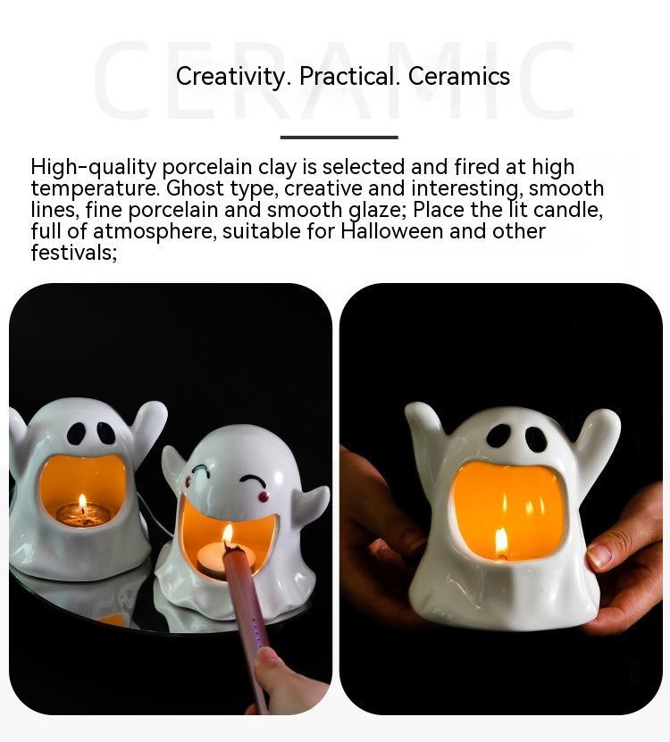 Halloween Ghost Ceramic Ornaments