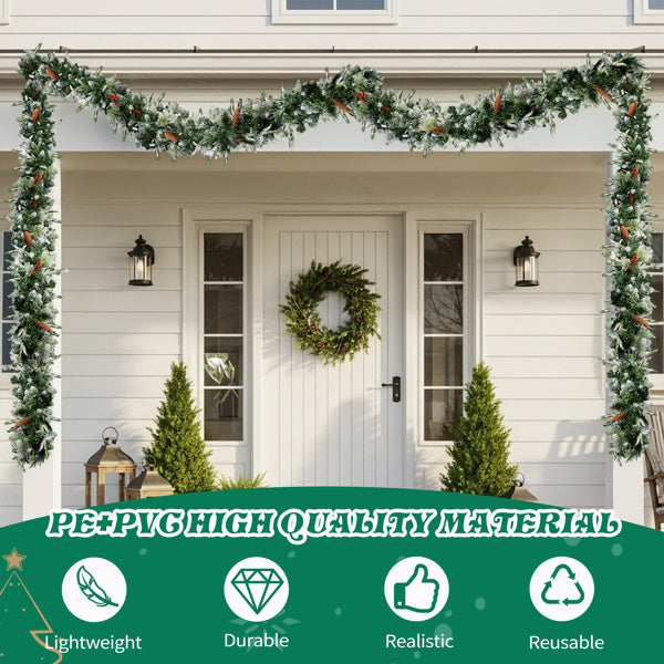 Snow Flocked Christmas Garlands