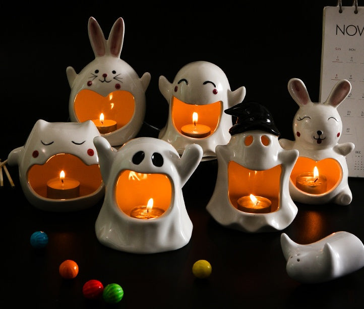 Halloween Ghost Ceramic Ornaments