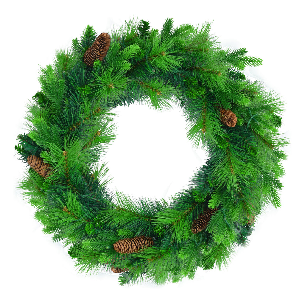 Lighting Set With Tree & Garlands, With Pine Cone