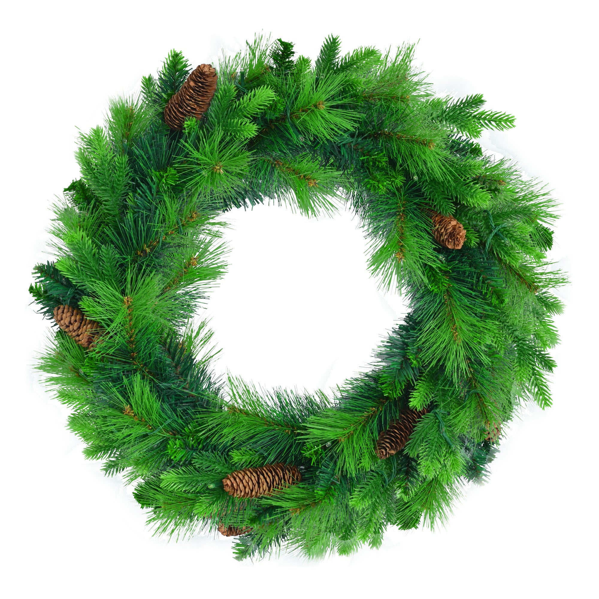 Lighting Set With Tree & Garlands, With Pine Cone