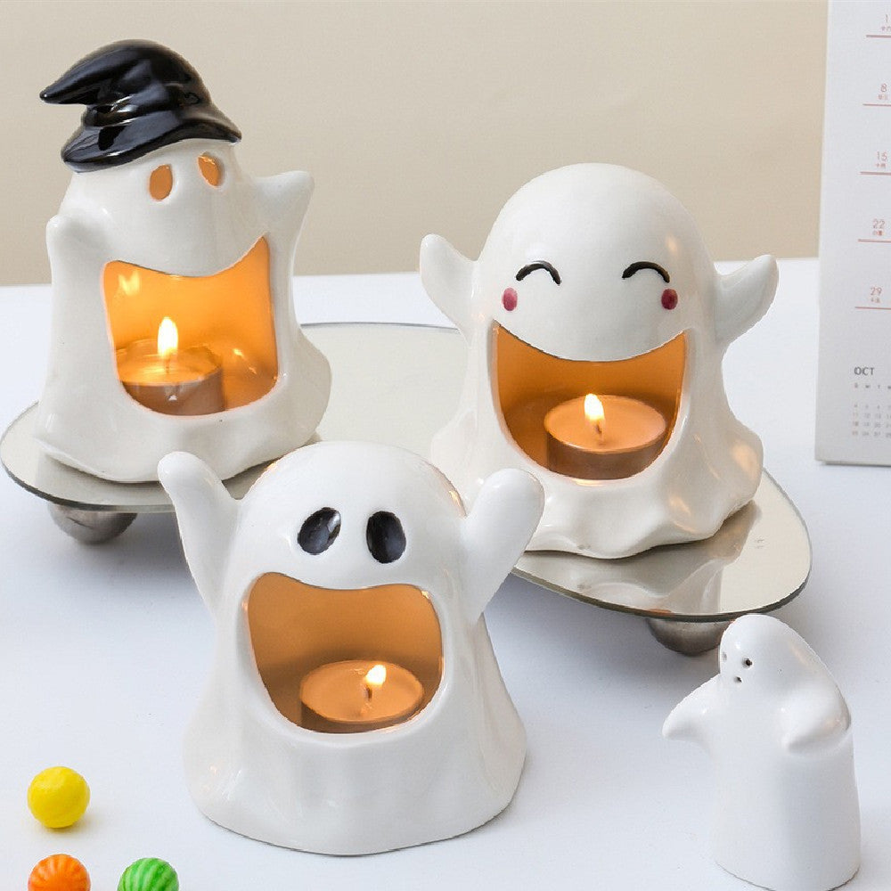 Halloween Ghost Ceramic Ornaments