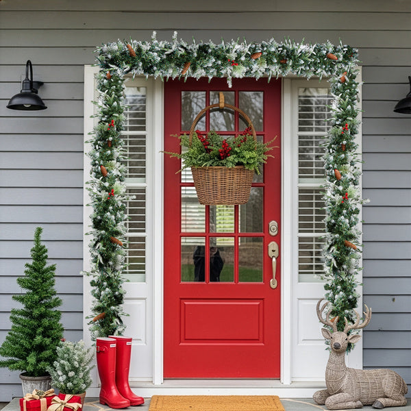 Snow Flocked Christmas Garlands
