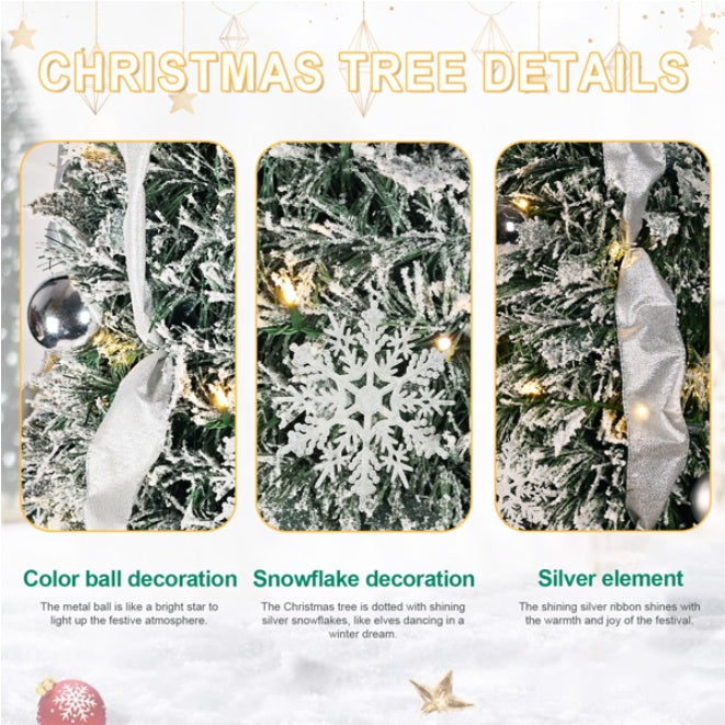Christmas Tree 6ft Flock Up - Dollify